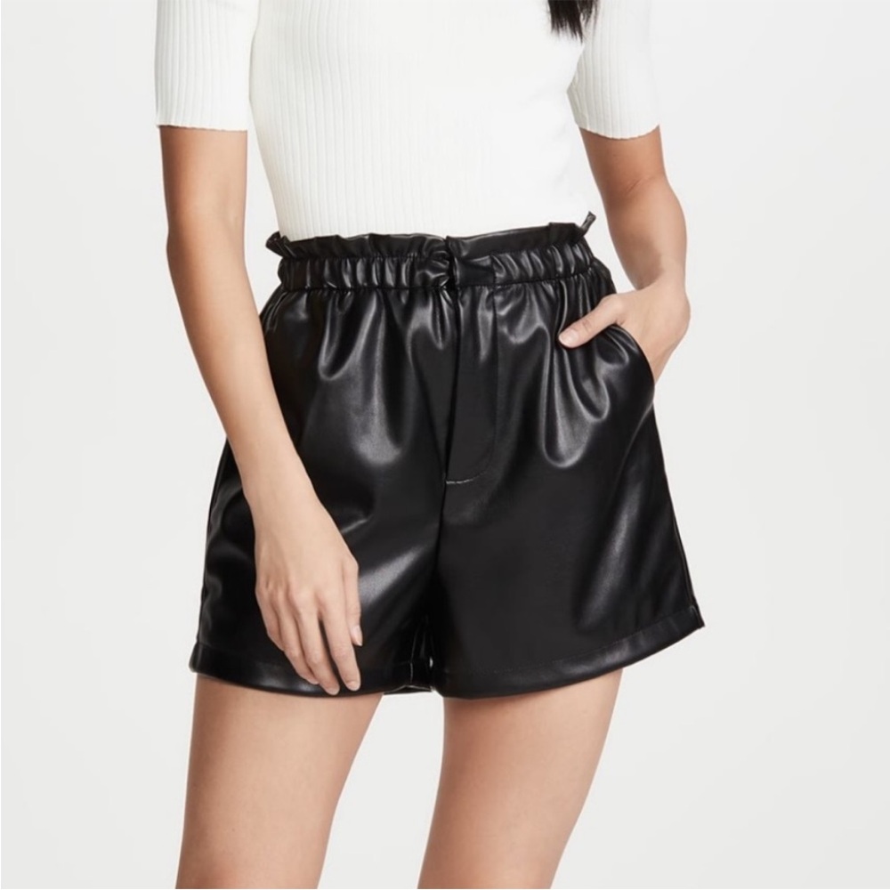 BB Dakota by Steve Madden Faux Leather High Rise Shorts